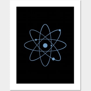 The Atom (icon symbolizes the atom in light blue) - ORENOB Posters and Art